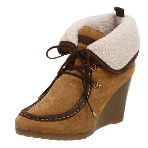 Tommy Hilfiger Zaria cuffed wedged Ankle Boots Size 7 - Picture 1 of 9